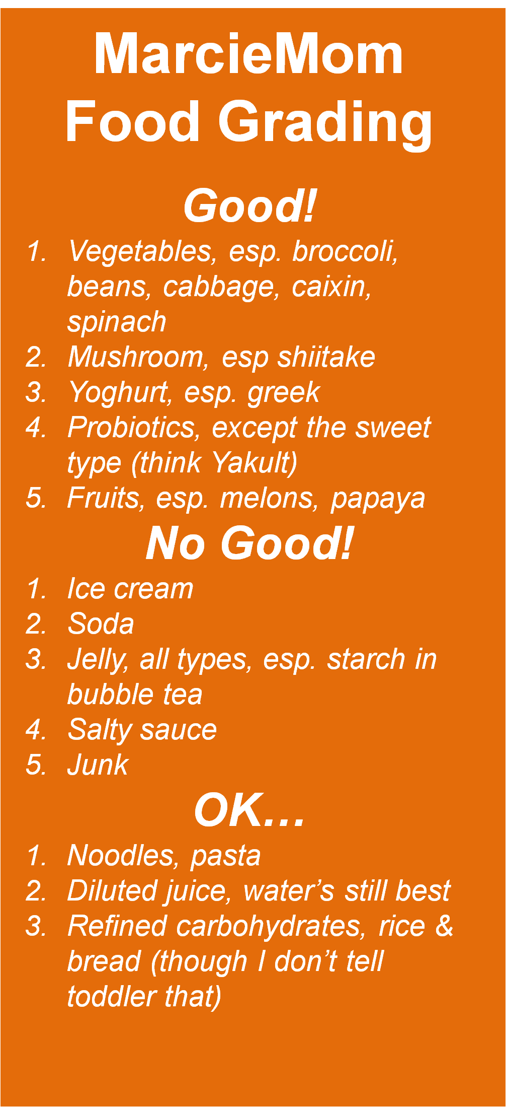 My Food Grading System For Eczema Child s Diet Eczema Blues