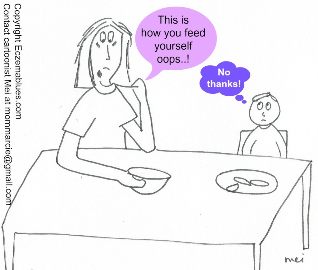 Mom NeedyZz Cartoon Sleep Deprivation Affects Judgment Eczema Blues