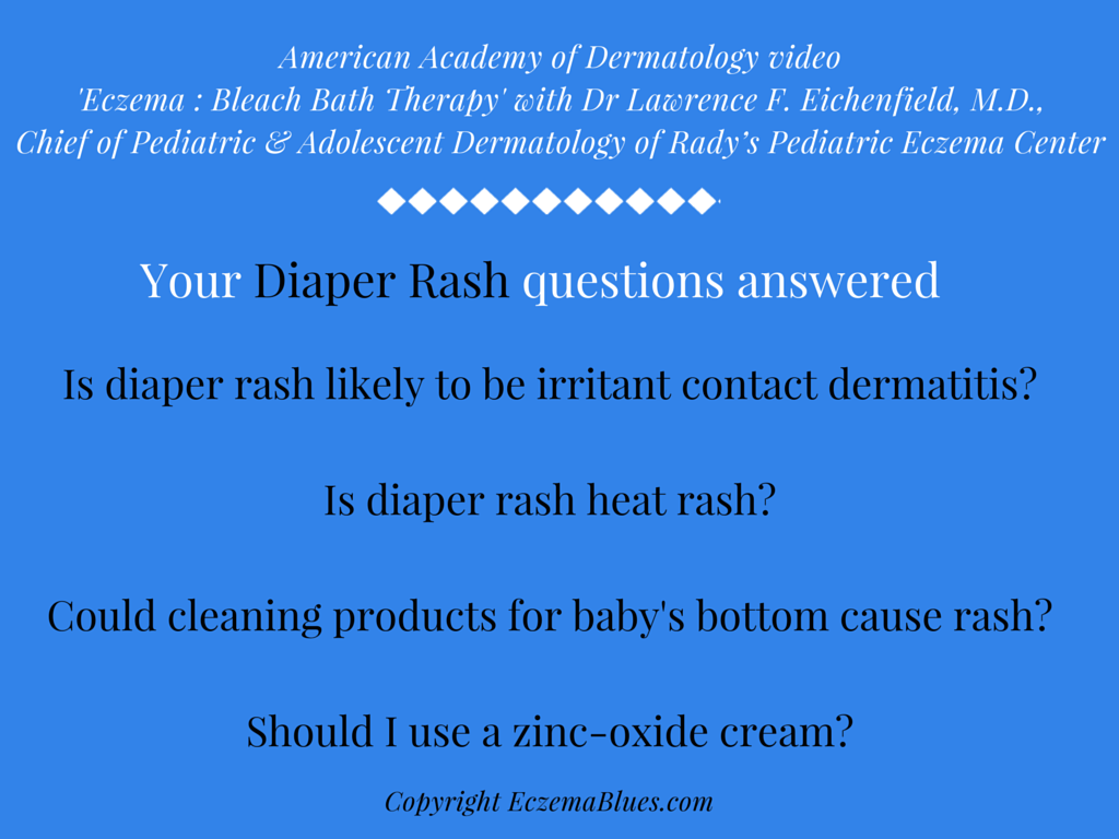 AAD AZ Videos with Dr Lawrence F. Eichenfield How to Treat Diaper Rash Eczema Blues